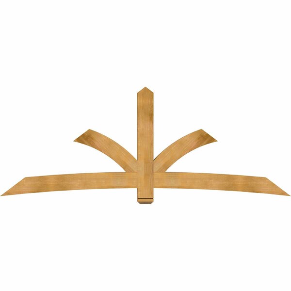 Ekena Millwork Davenport Rough Sawn Timber Gable Bracket, Western Red Cedar, 108"W x 40"H x 4"D x 6"F, 9/12 Pitch GBW108X40X0406DAV00RWR - main